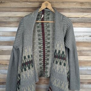 Elan Cardigan Sweater Flowy Long Open Front Cozy Womens L Cabincore Gorp